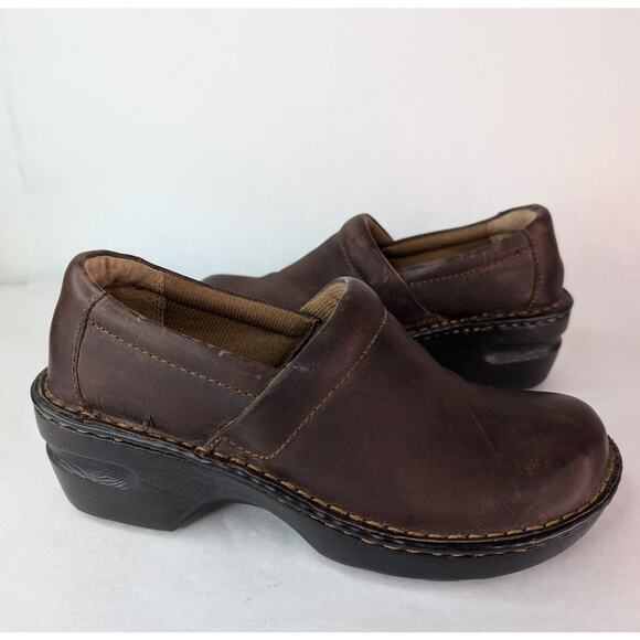 BOC Women's Peggy Brown Leather Clogs born concept Size 7M EUC - Picture 1 of 9